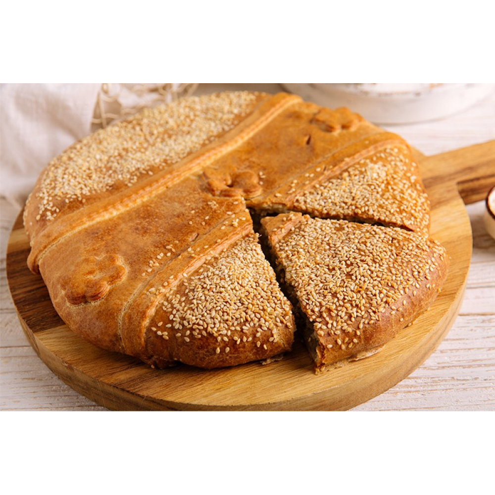 Пирог татарский с говядиной и картофелем Пирог татарский с говядиной и картофелем
