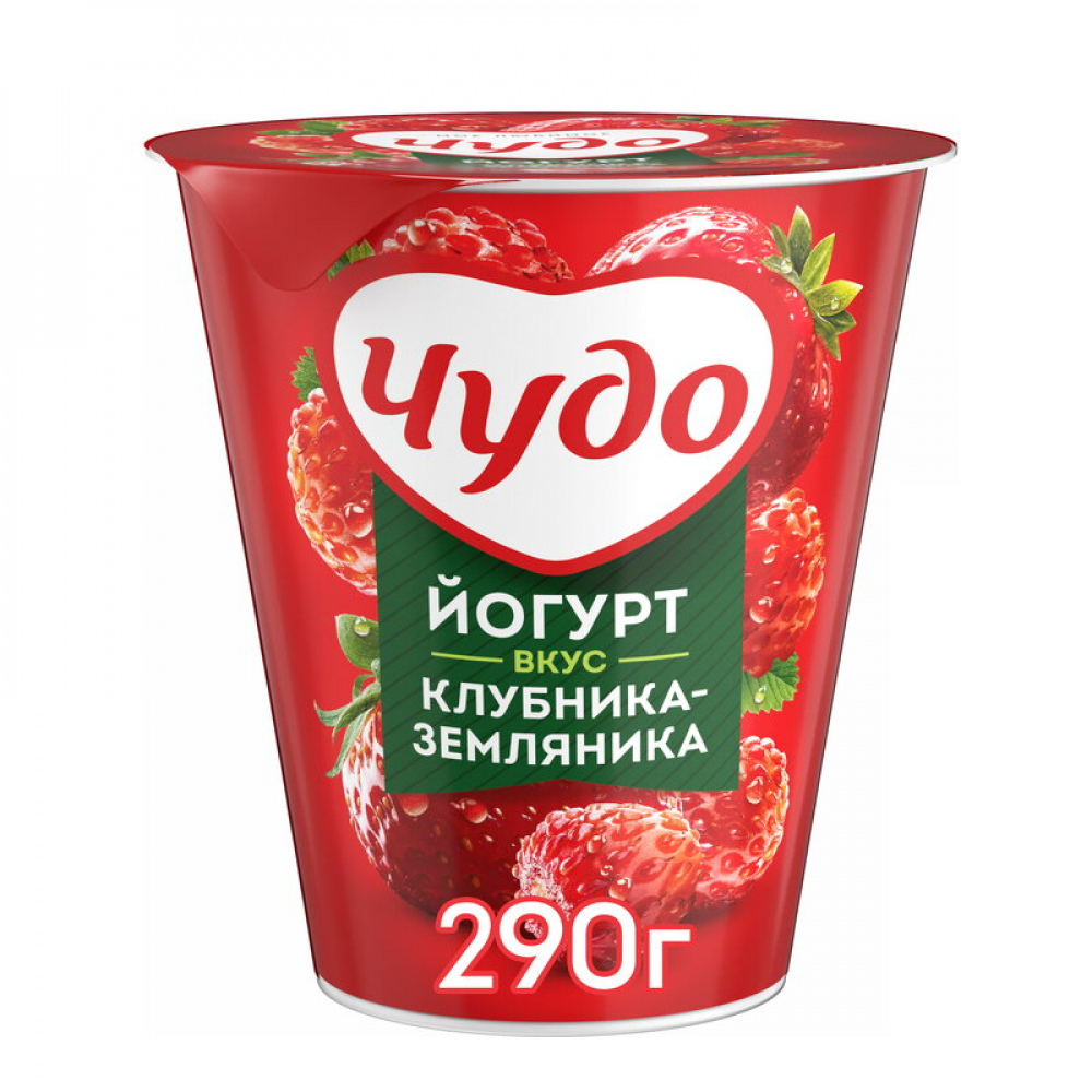 Йогурт вязкий живой Чудо Клубника-Земляника 2%
290 г Йогурт вязкий живой Чудо Клубника-Земляника 2%
290 г
