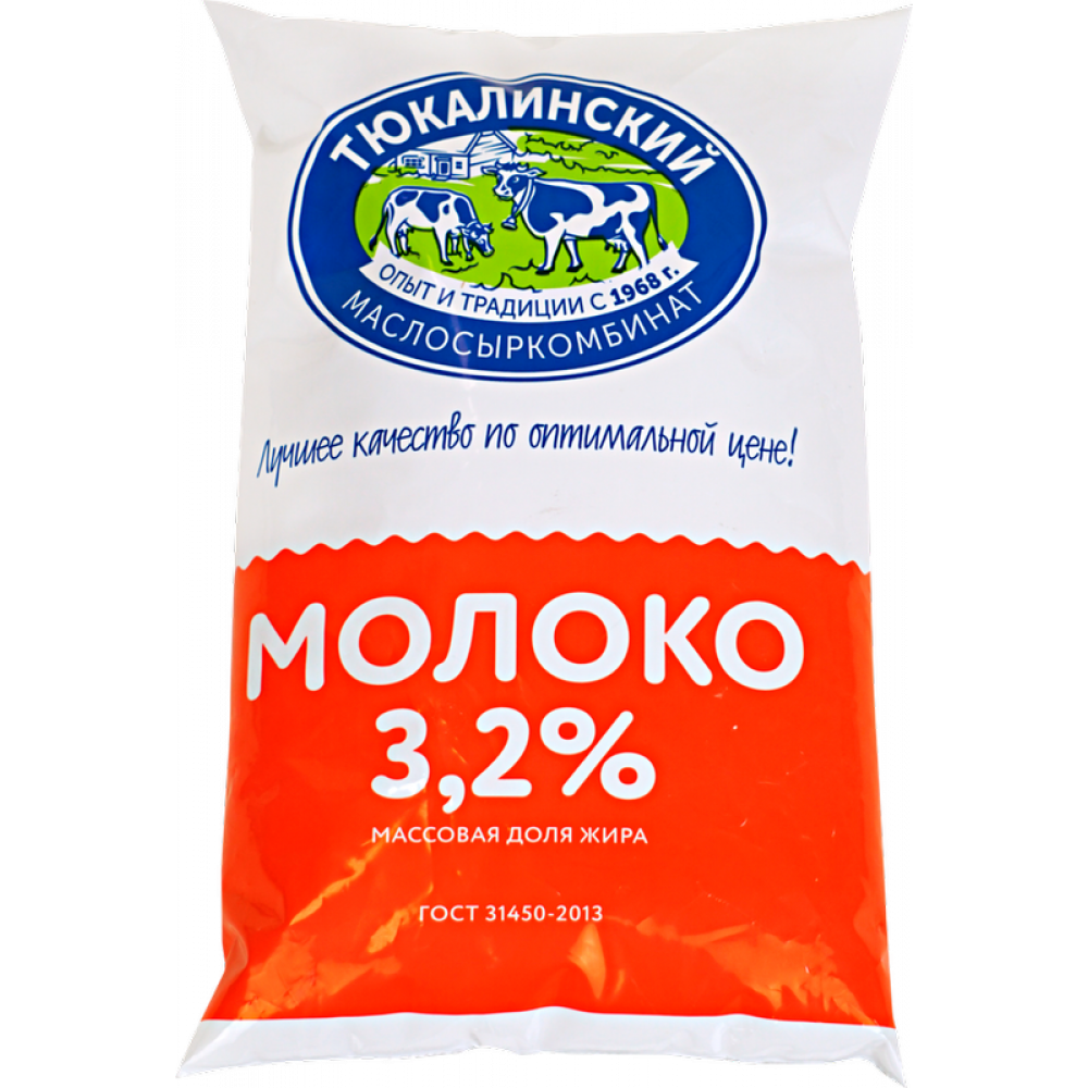 Молоко питьевое Тюкалинский Мск пастеризованное 3,2%
900 мл Молоко питьевое Тюкалинский Мск пастеризованное 3,2%
900 мл