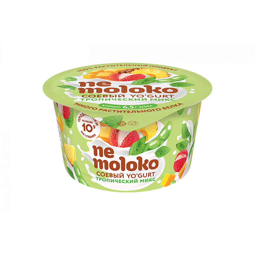 Йогурт соевый «NeMoloko» Тропический Микс, 130 г Йогурт соевый «NeMoloko» Тропический Микс, 130 г