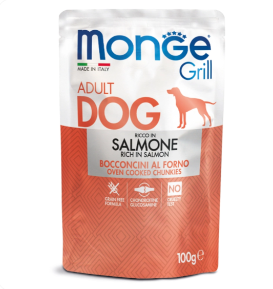 Monge Dog Grill Влажный корм для собак с лососем, 100г Monge Dog Grill Влажный корм для собак с лососем, 100г