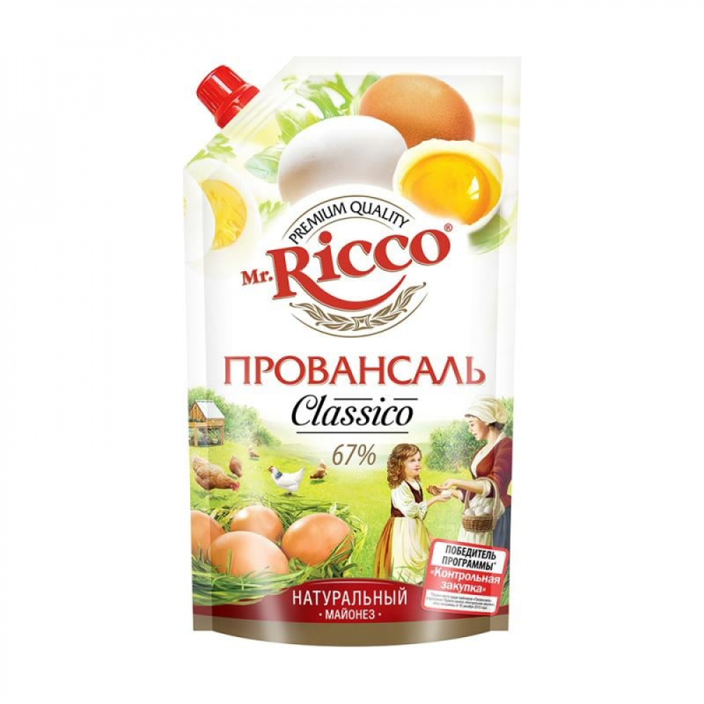 Майонез "Провансаль", Mr. Ricco, 67%, 360 мл Майонез "Провансаль", Mr. Ricco, 67%, 360 мл