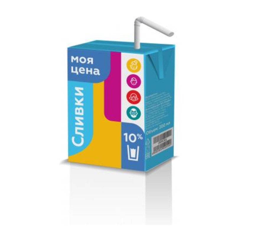 Сливки Моя цена стерилизованные 10% 200мл Сливки Моя цена стерилизованные 10% 200мл