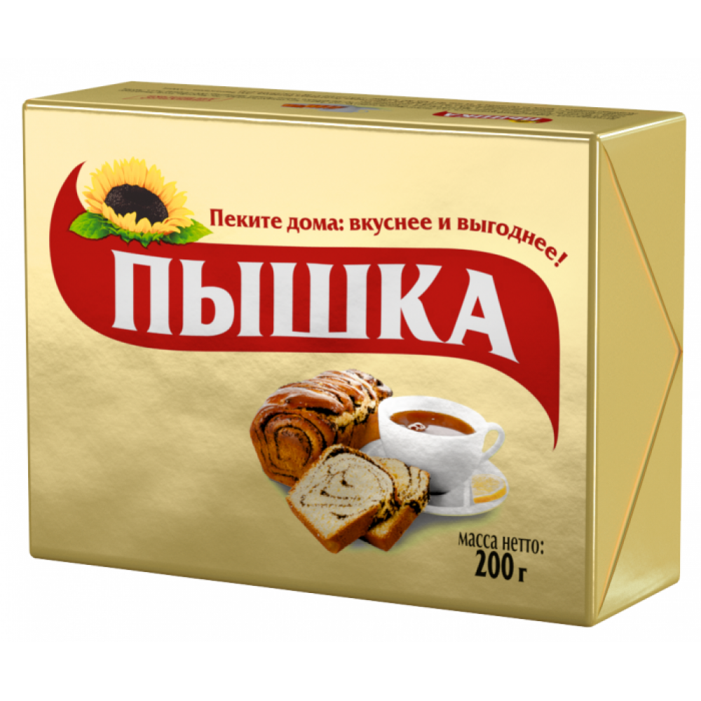 Маргарин Пышка для выпечки 72% 200г Маргарин Пышка для выпечки 72% 200г