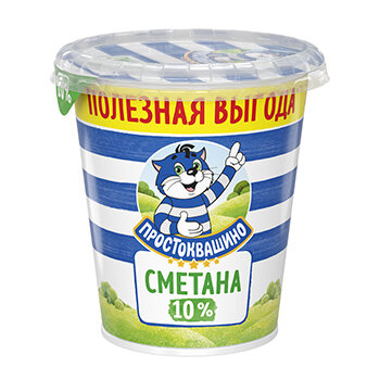 Сметана Простоквашино 10% 300 гр Сметана Простоквашино 10% 300 гр