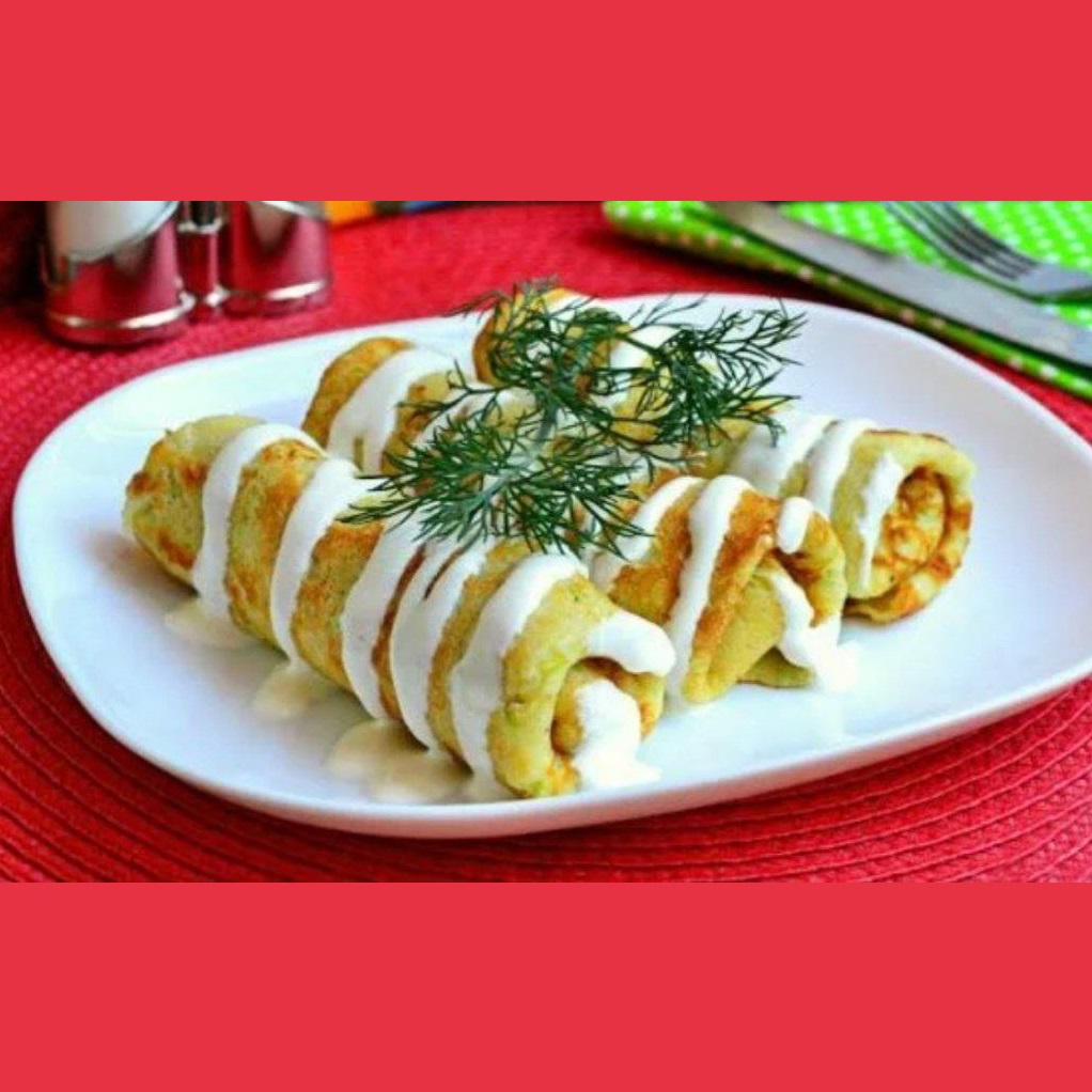 Кабачковые блинчики с фаршем Кабачковые блинчики с фаршем