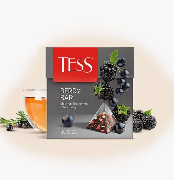 TESS / Чай Тесс пирамида Berry Bar 20 пирамидок TESS / Чай Тесс пирамида Berry Bar 20 пирамидок