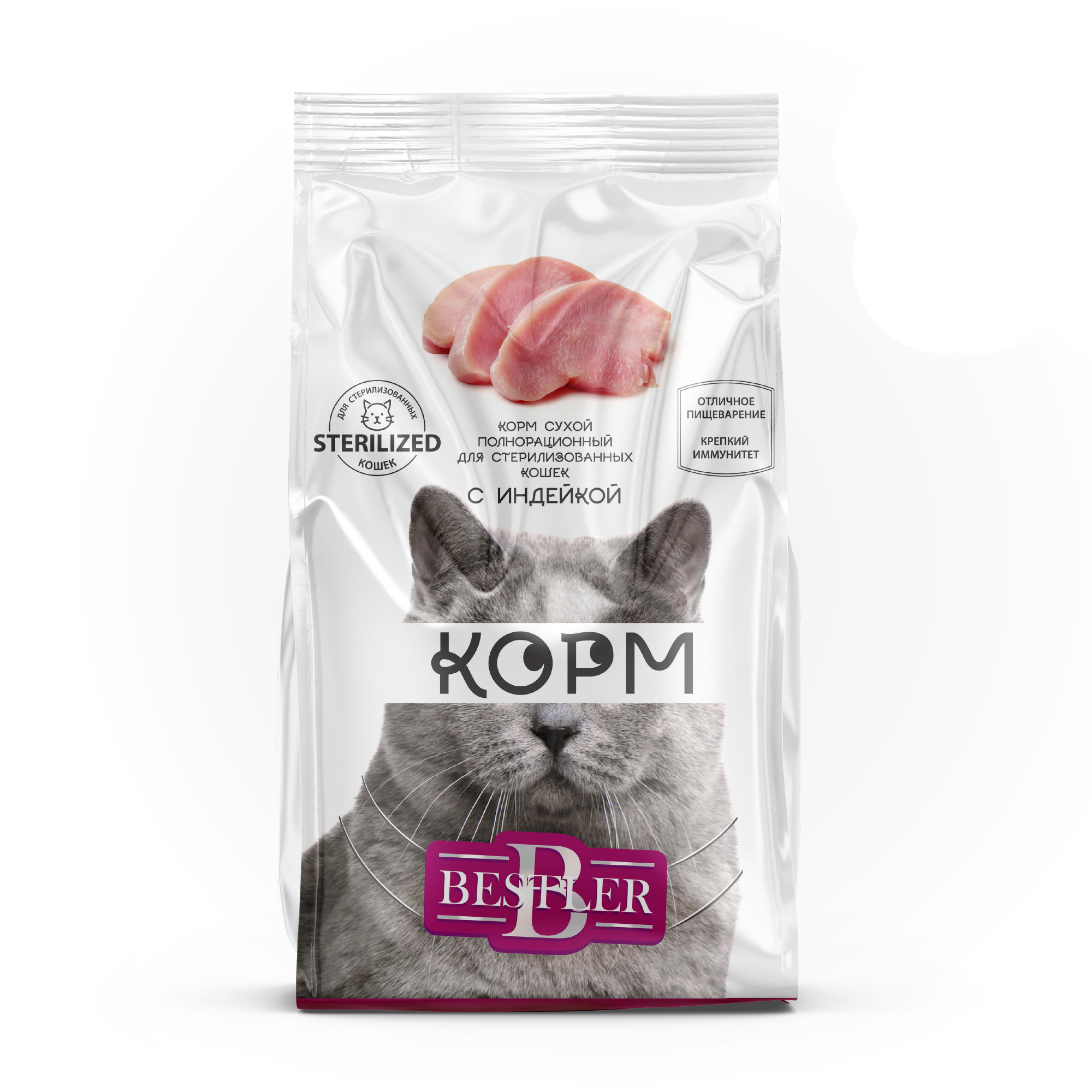 Корм для кошек Bestler 2кг с индейкой Корм для кошек Bestler 2кг с индейкой