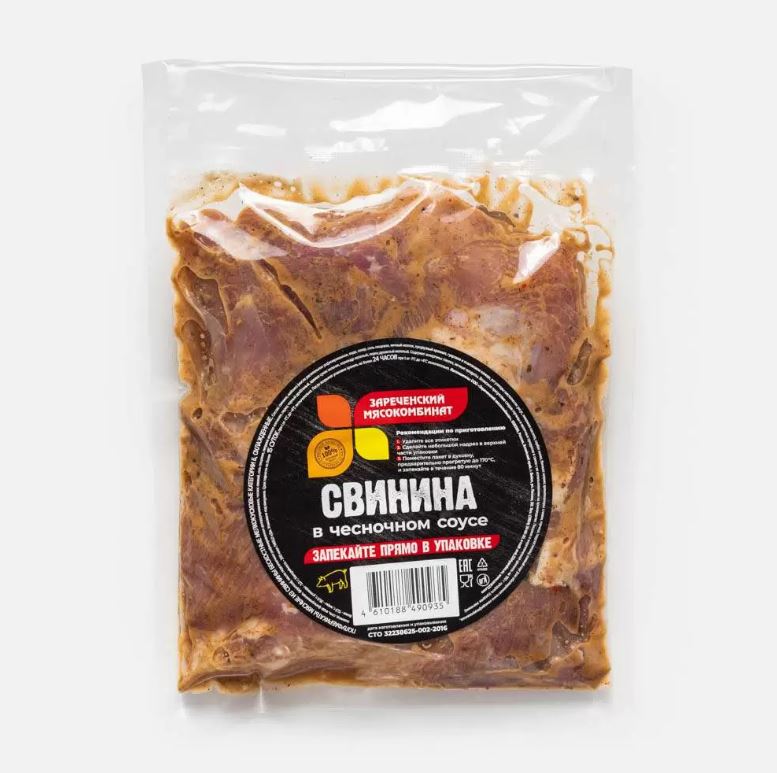 Свинина Зареченский мясокомбинат в чесночном соусе, 1 кг Свинина Зареченский мясокомбинат в чесночном соусе, 1 кг