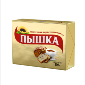 Маргарин 200 г Пышка для выпечки 72% фольга Маргарин 200 г Пышка для выпечки 72% фольга