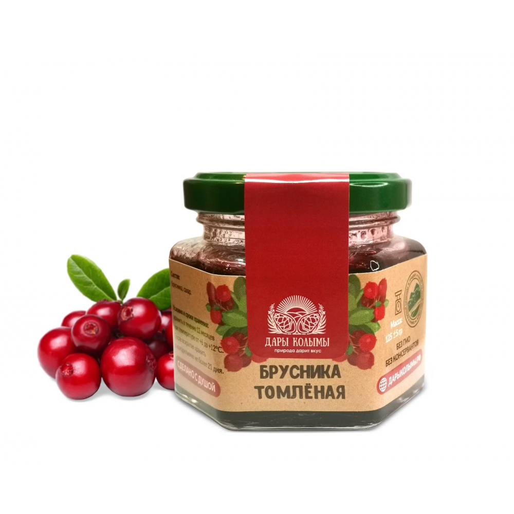 Брусника томлёная 125гр Брусника томлёная 125гр
