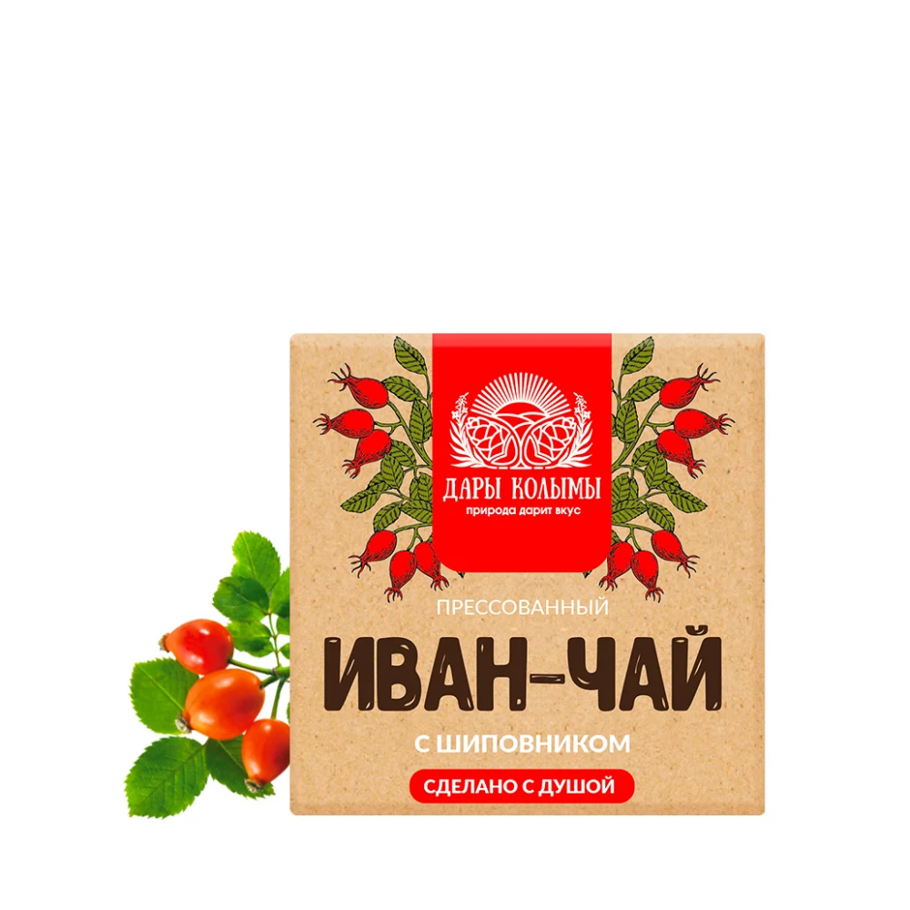 Иван-чай с шиповником, прессованный 60гр Иван-чай с шиповником, прессованный 60гр