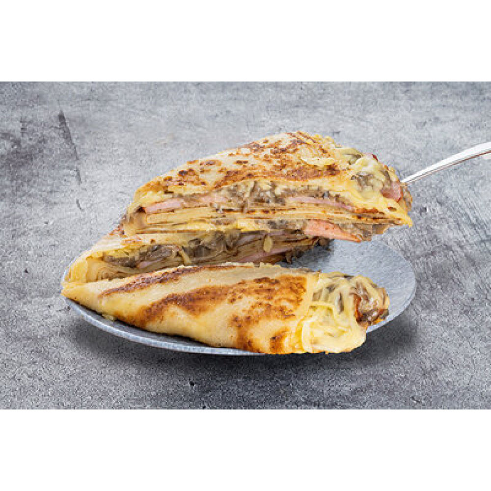 Мега блин с грибами, сыром и беконом Мега блин с грибами, сыром и беконом
