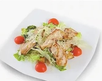 Салат цезарь с курицей Салат цезарь с курицей