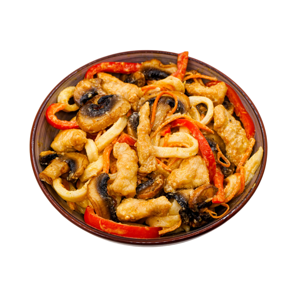 ХИТ! Вок Свинина со сливочным соусом, 380 гр ХИТ! Вок Свинина со сливочным соусом, 380 гр