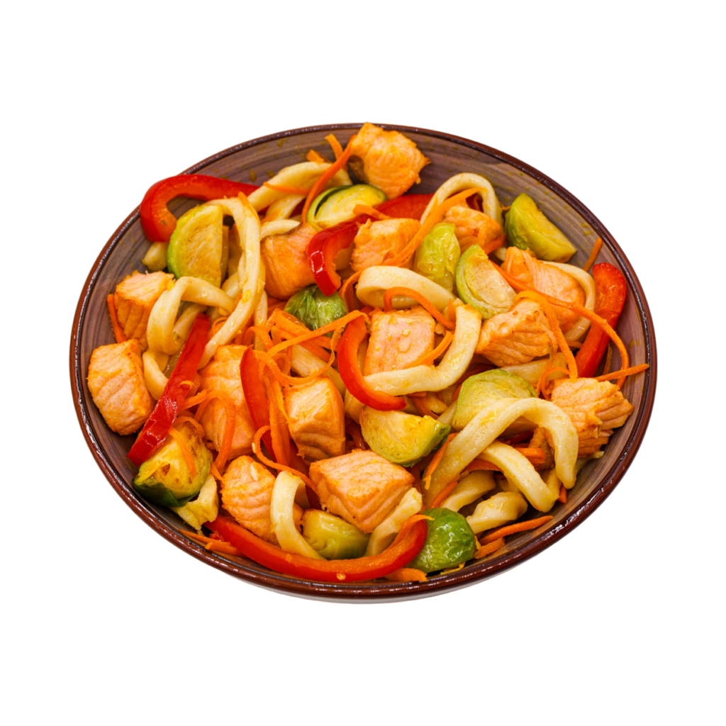 Вок с лососем, 330 гр Вок с лососем, 330 гр