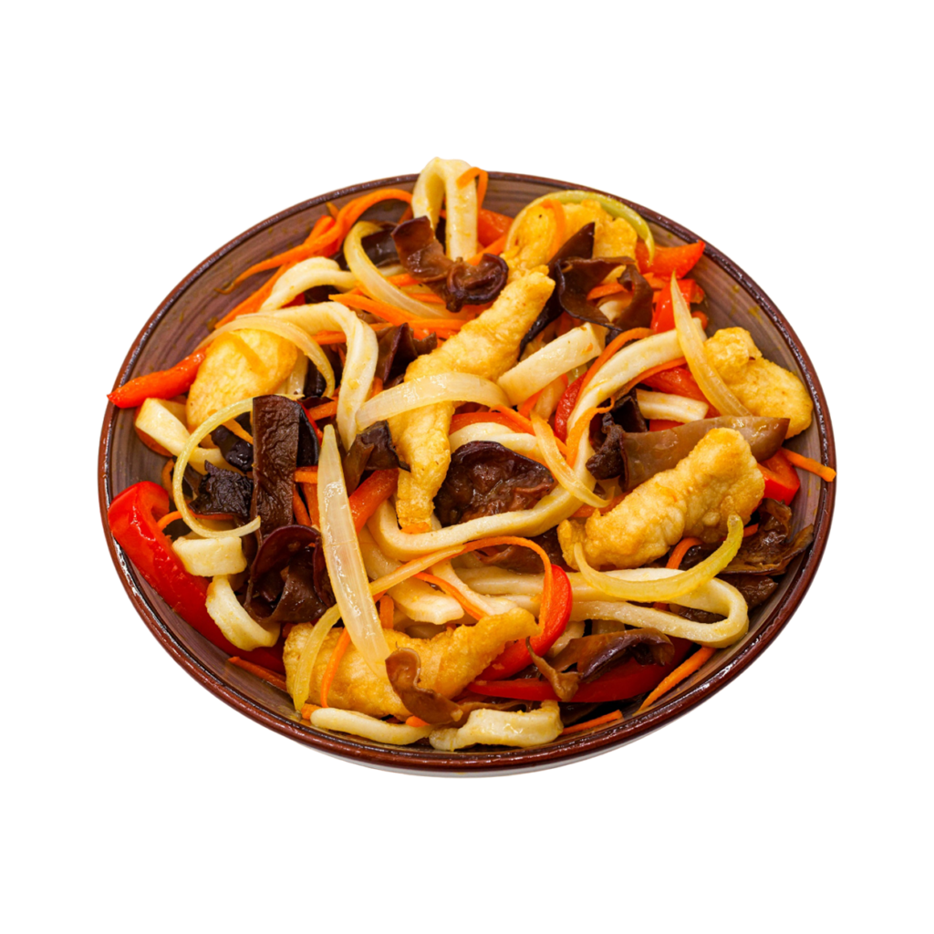 Вок с курицей и древесными грибами, 350 гр Вок с курицей и древесными грибами, 350 гр