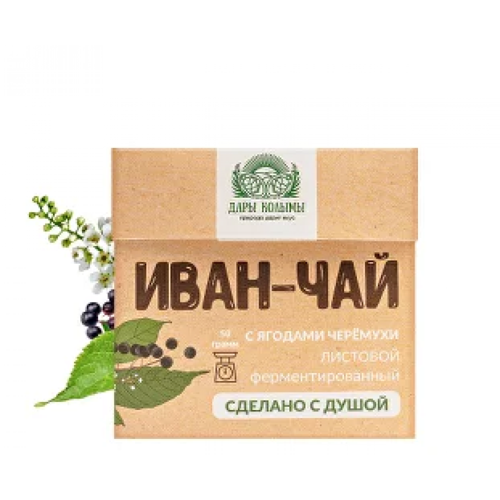 Иван-чай с плодами черемухи, листовой 50гр