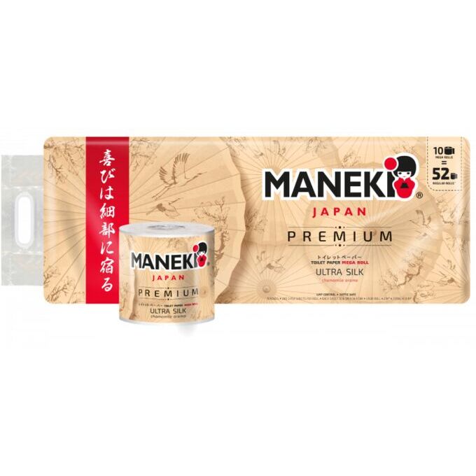 Бумага туалетная Maneki KABI (кремовая) Бумага туалетная Maneki KABI (кремовая)