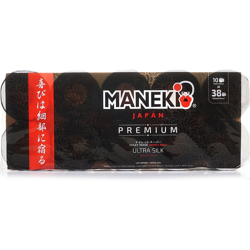 Бумага туалетная Maneki B&W(ЧЕРНАЯ) Бумага туалетная Maneki B&W(ЧЕРНАЯ)