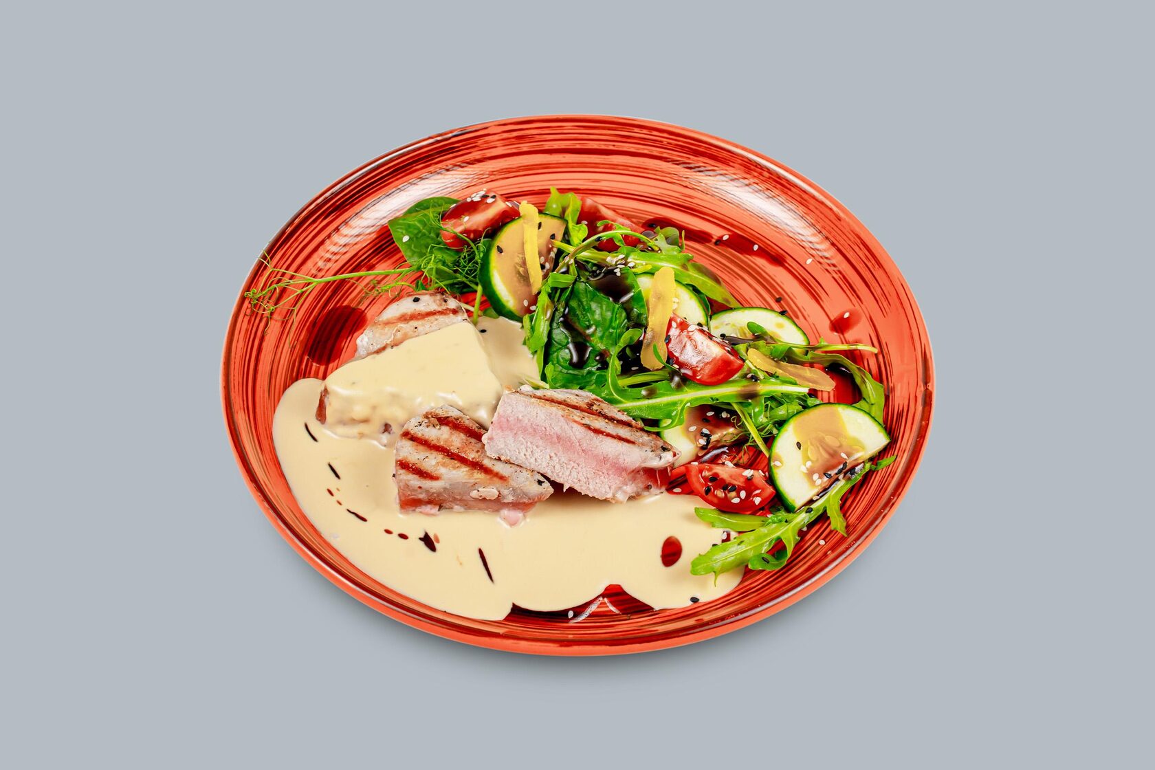 Стейк из тунца с овощами Стейк из тунца с овощами