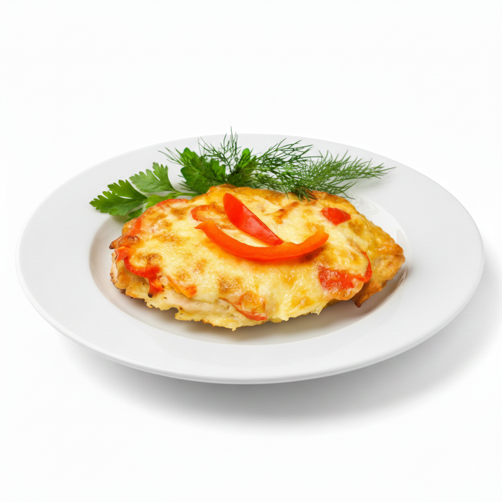 Отбивная свиная с помидором под сыром