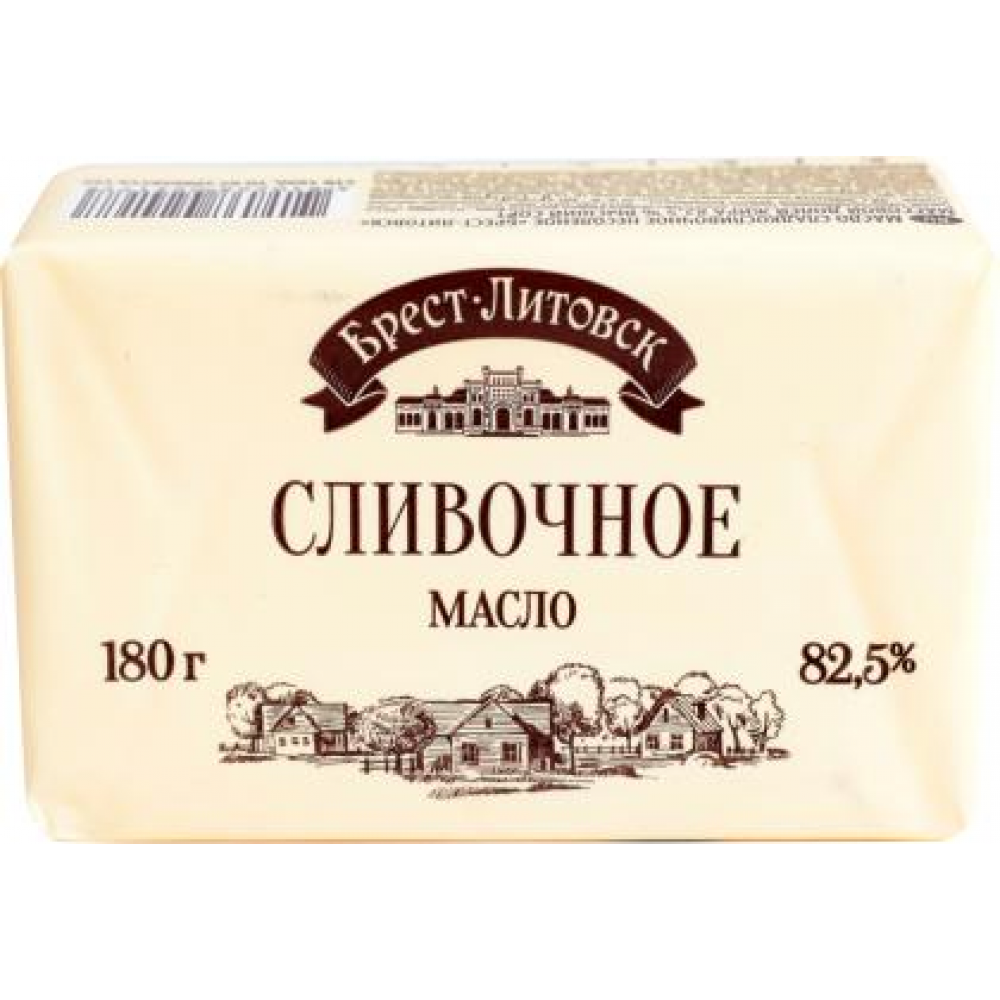 Масло сладко-сливочное Брест-Литовск 82.5% 180г