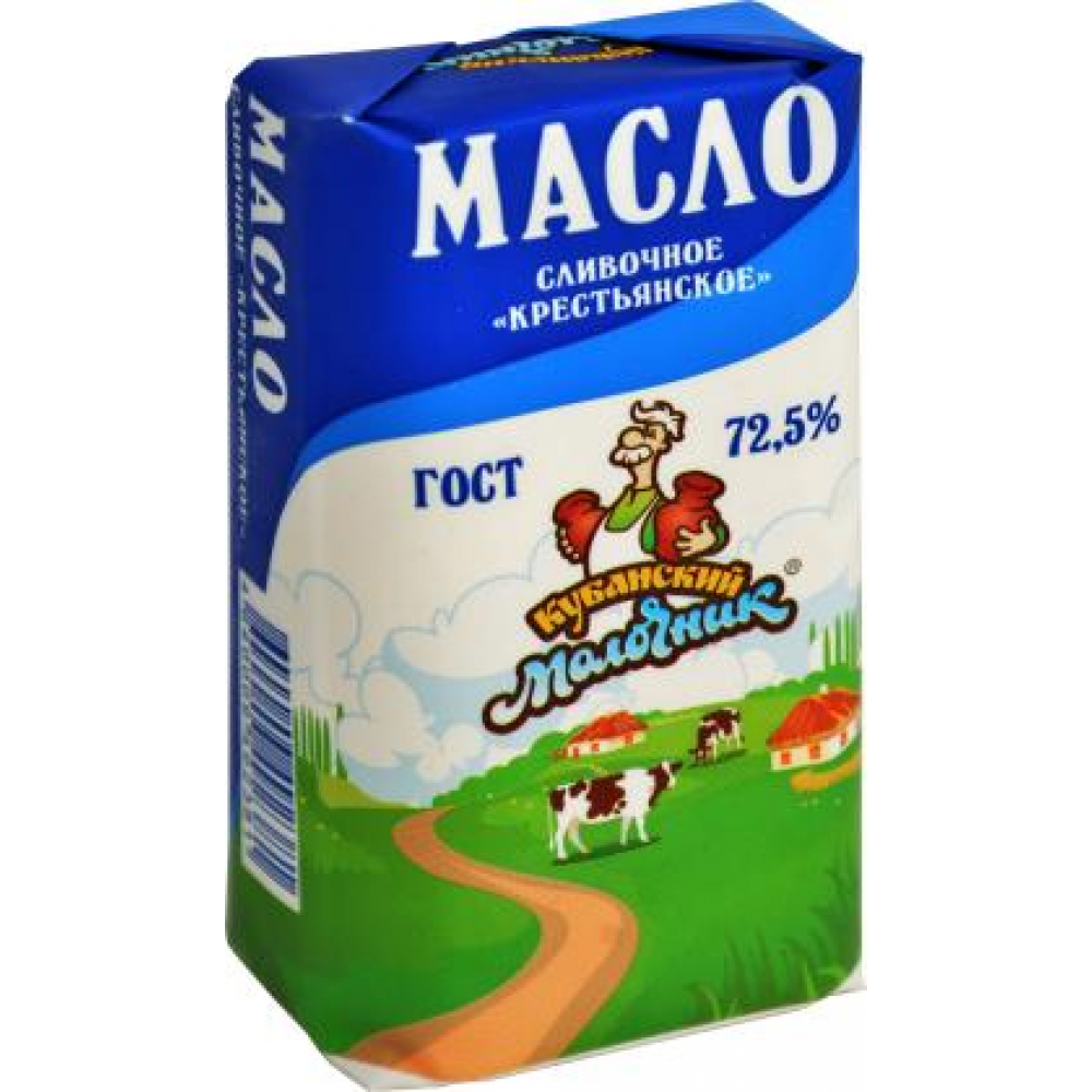 Масло сливочное Кубанский Молочник 72.5% 170г