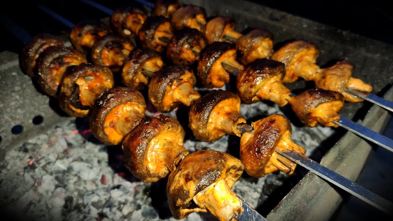 Грибы на углях