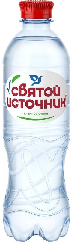 Вода питьевая обработанная "Святой Источник" газированная 0.5 л ПЭТ Вода питьевая обработанная "Святой Источник" газированная 0.5 л ПЭТ