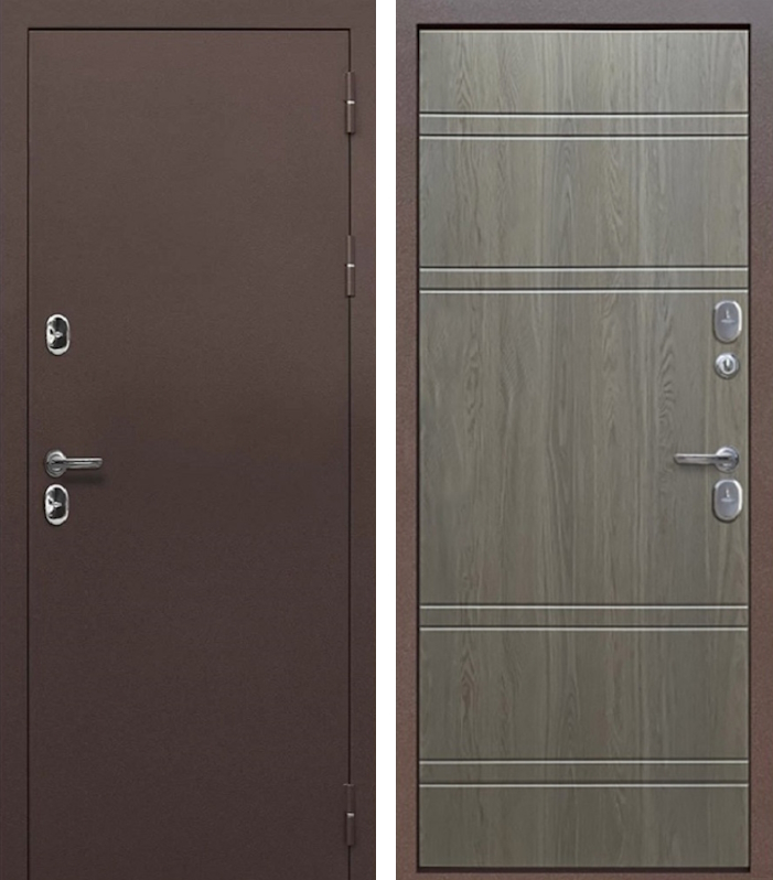 Входная дверь 11 см Изотерма букле шоколад/астана базальт