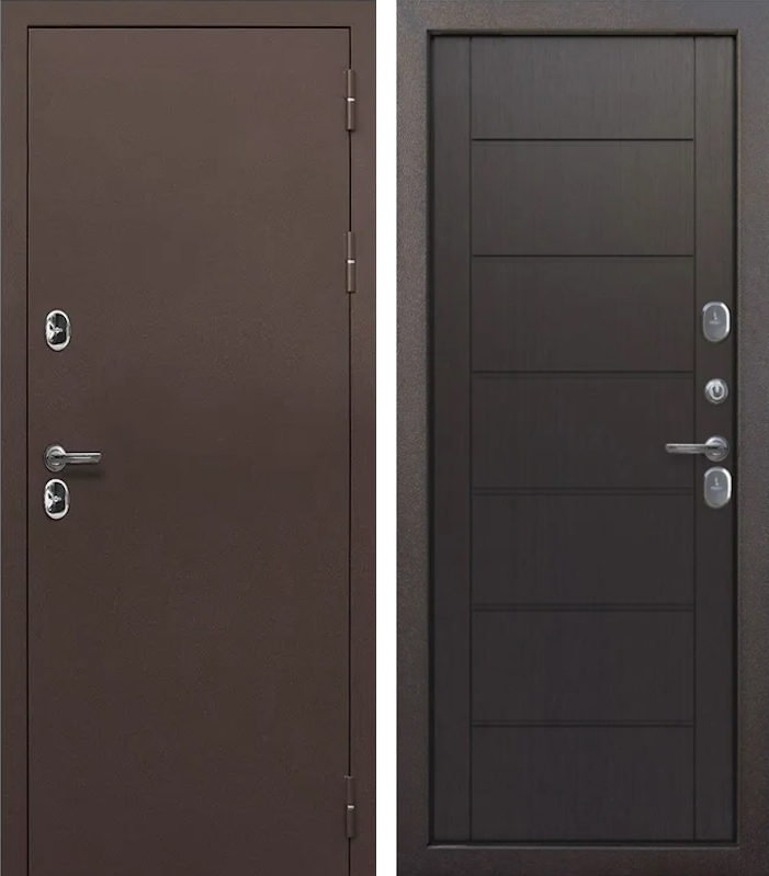 Входная дверь 11 см ISOTERMA Медный антик Темный кипарис