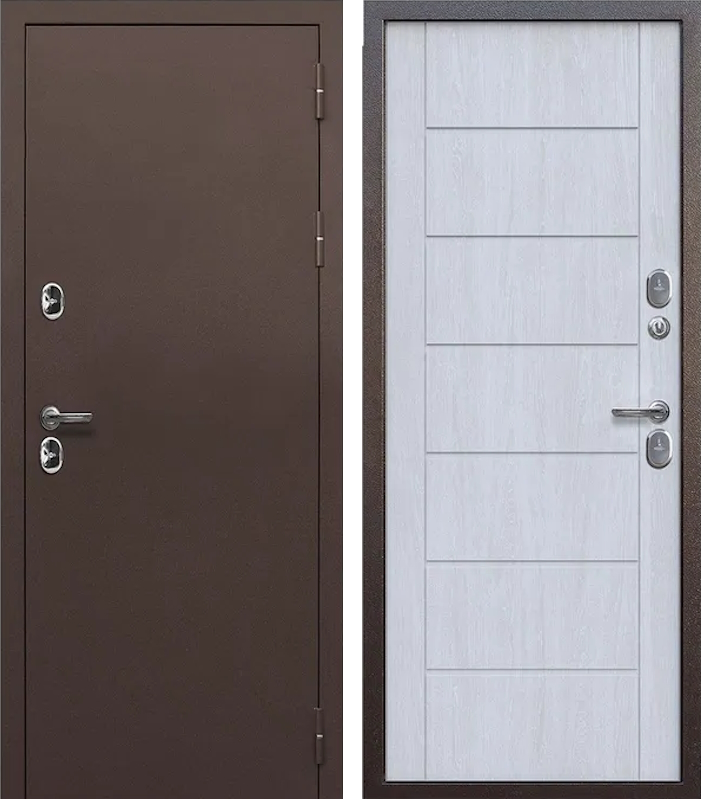 Входная дверь 11 см ISOTERMA Медный антик Астана милки