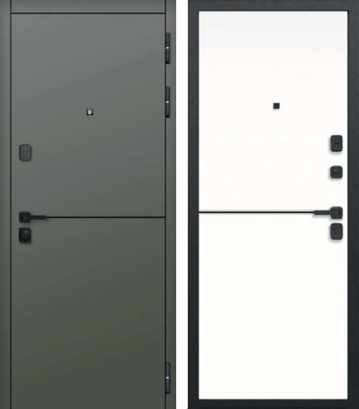 Входная дверь 9 см Молдинг (эмалит белый)