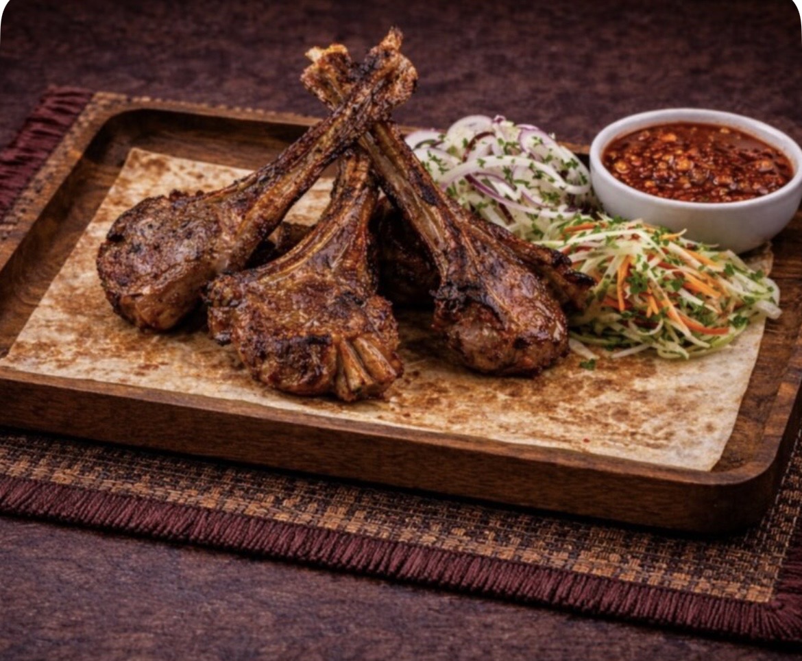 Бараньи ребра на мангале 220г Бараньи ребра на мангале 220г