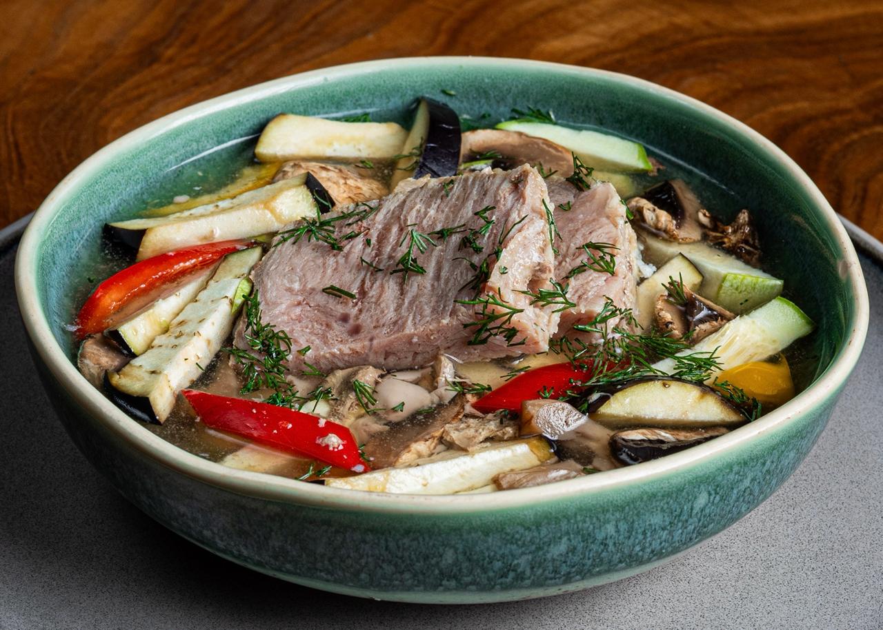 Суп с телятиной и овощами