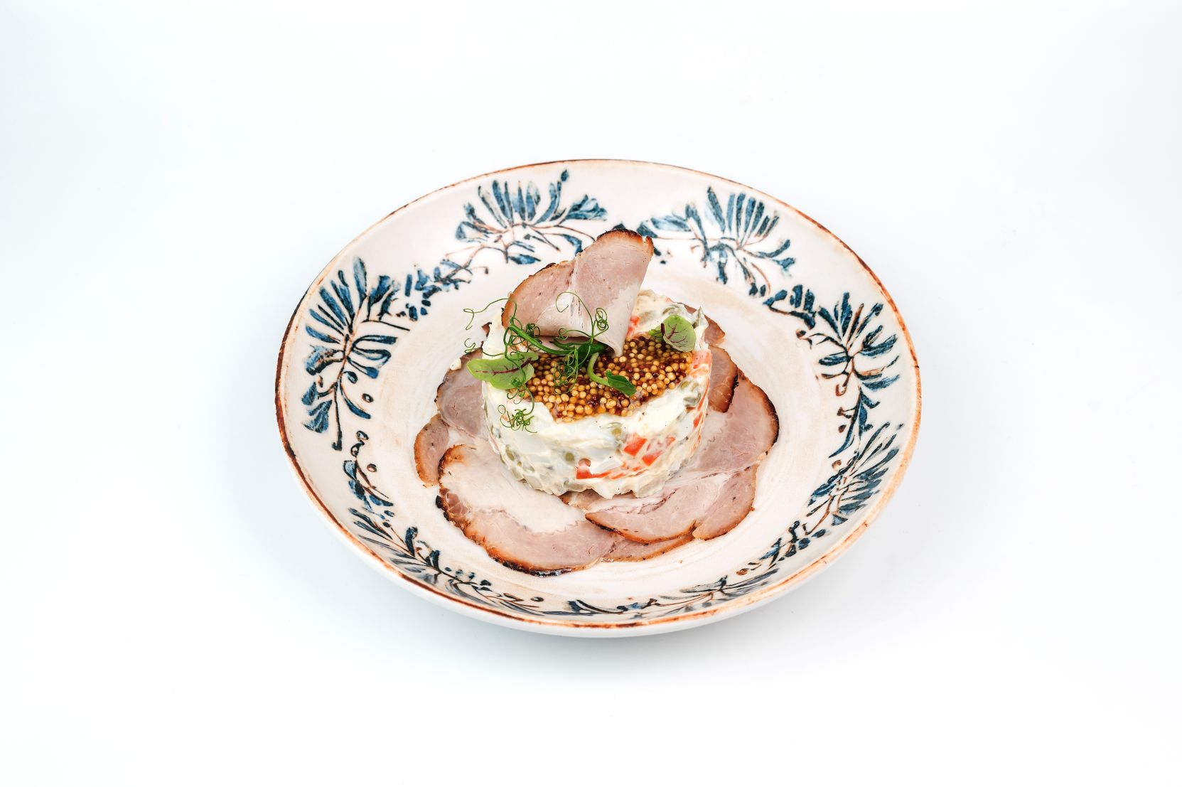 Оливье с бужениной и французской горчицей