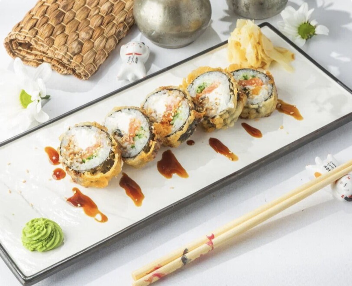 Темпура Ролл с Лососем и Угрем 200 г