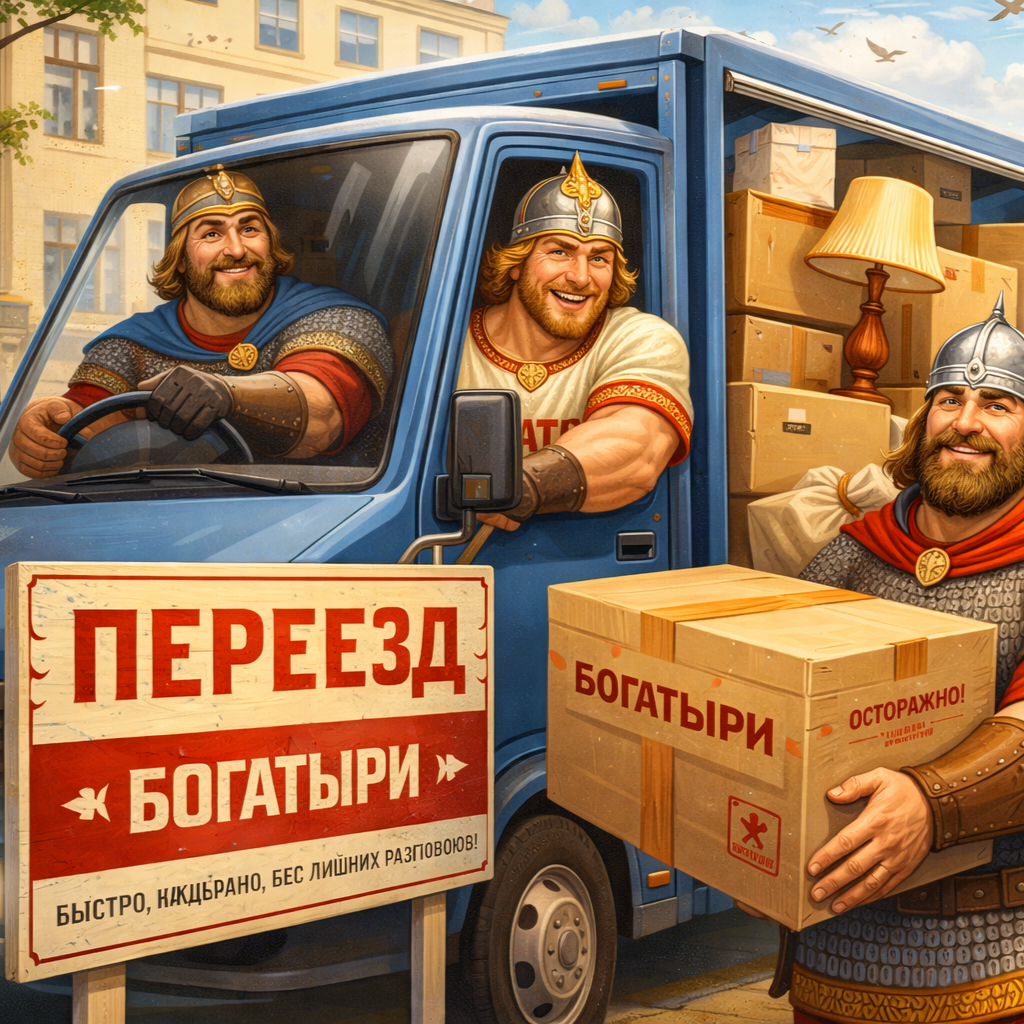 ПЕРЕЕЗД С БОГАТЫРЯМИ