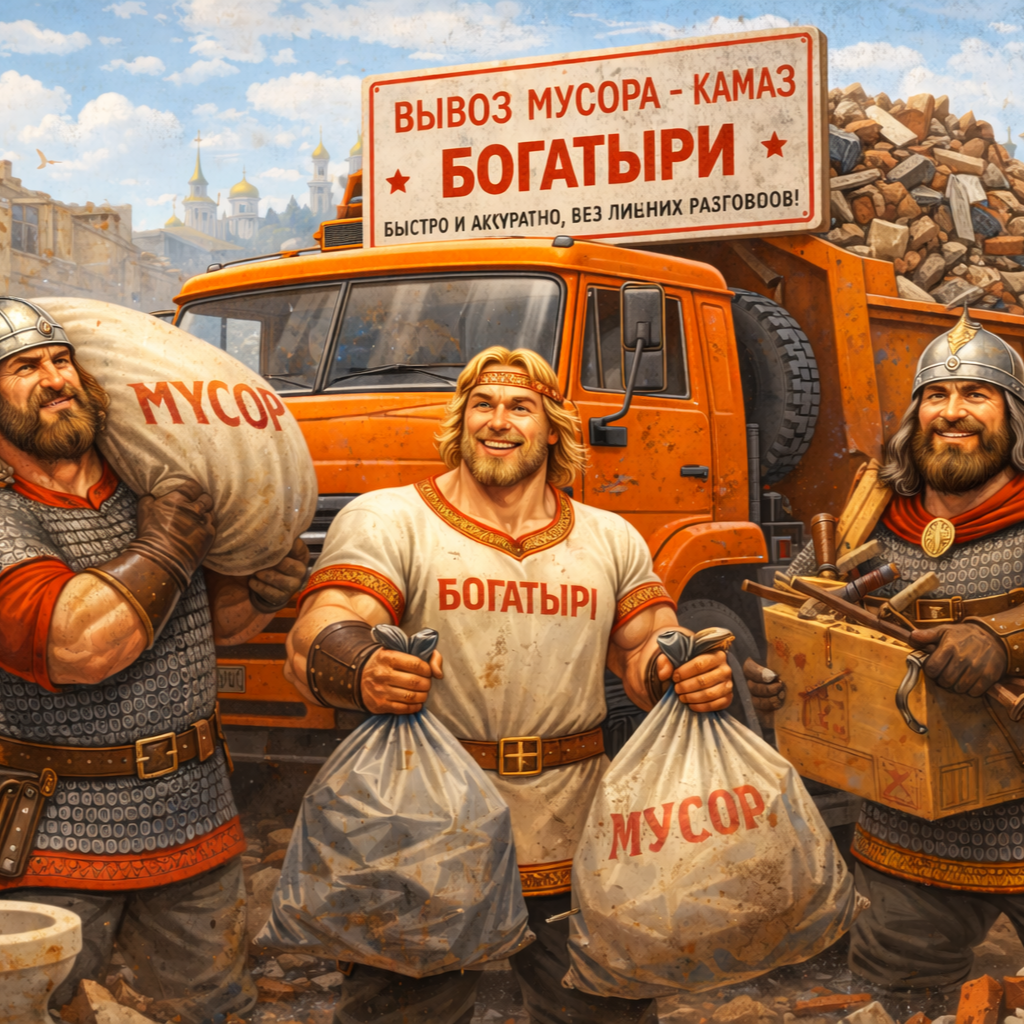 ВЫВОЗ МУСОРА КАМАЗ - БОГАТЫРИ