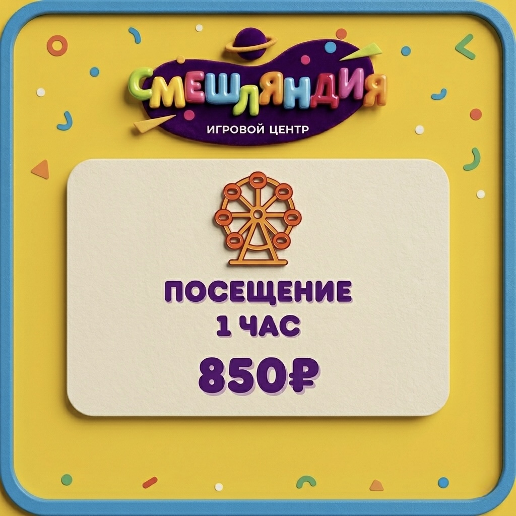1 час посещения игрового центра 1 час посещения игрового центра
