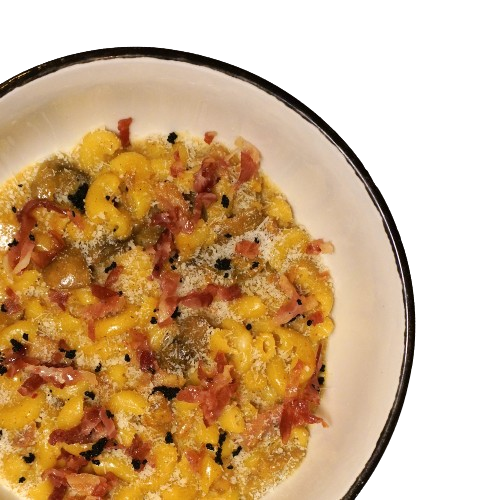 Макароны белые грибы с курицей