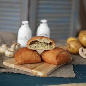 Слойка с грибами и картофелем
