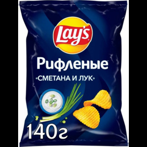 Чипсы Lay's Сметана и лук рифленые