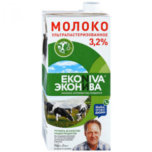 Молоко ультрапастеризованное Эконива 3,2%