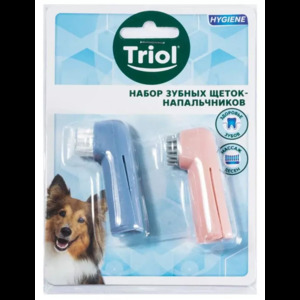 Triol зубная щетка-напальчник для собак
